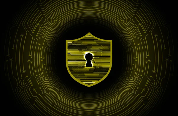 Closed Padlock Digital Background Cyber Security Concept Illustration — Stock Vector