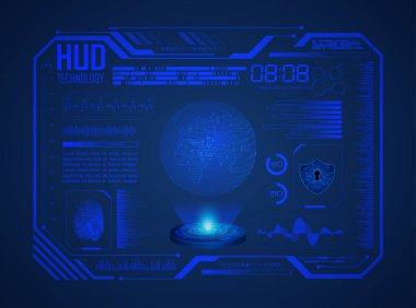 Hud elementleriyle geleceksel hud arayüzü.