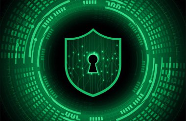dijital kilidi olan siber güvenlik kalkanı