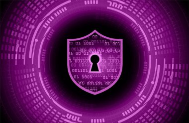 Kilit ve vektör illüstrasyonlu siber güvenlik kavramı