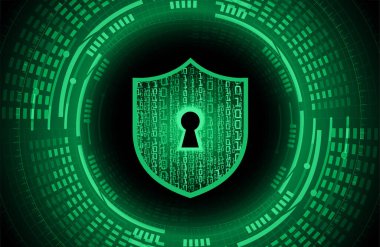 Siber güvenlik kavramı kilit ile