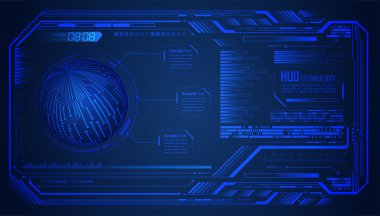 Dünya küresi ve vektör illüstrasyonu ile siber güvenlik kavramı