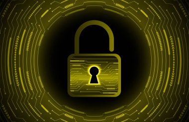 Siber güvenlik kavramı kilit ile