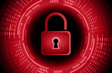 Siber güvenlik kavramı kilit ile