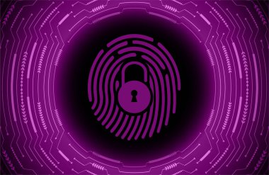 Siber güvenlik kavramı kilit ile