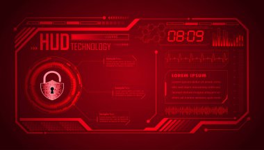 Siber güvenlik kavramı kilit ile