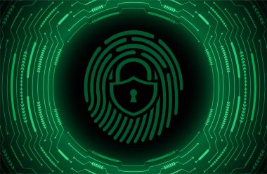 Siber güvenlik kavramı kilit ile