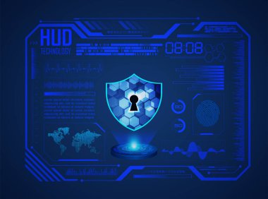 Fütüristik hud arayüzü, hud elementli teknoloji arka planı