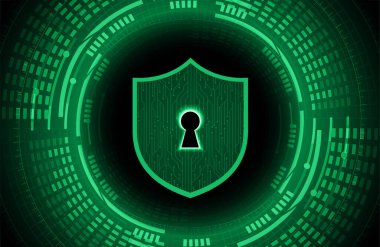 Siber güvenlik kavramı kilit ile