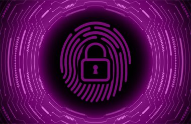 Siber güvenlik kavramı kilit ile