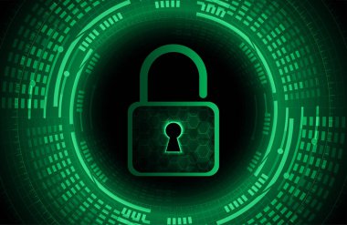 Siber güvenlik kavramı kilit ile