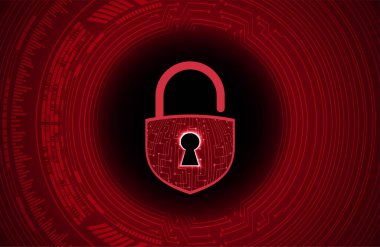 Siber güvenlik kavramı kilit ile