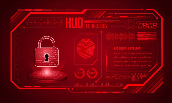 Cyber Lock Data Security System Concept Background — стоковый вектор
