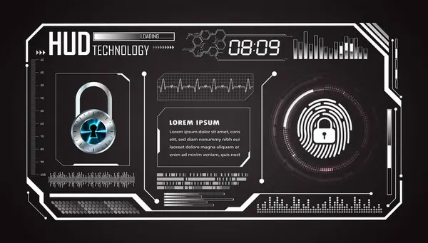 Cyber Security Data Technology Abstract Background Concept Vector — Vetor de Stock