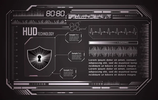 Koncepcja Bezpieczeństwa Cybernetycznego Zamkiem Ilustracja Wektora — Wektor stockowy