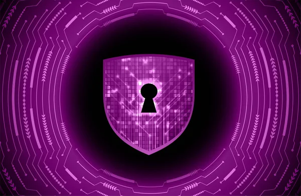 Cyber Bezpečnostní Koncepce Zámkem — Stockový vektor