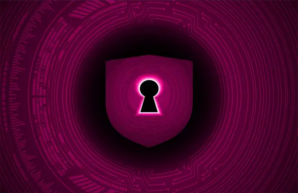 ロックホールによるサイバーセキュリティコンセプトの背景 — ストックベクタ
