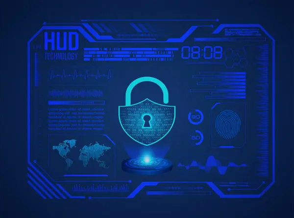 Seguridad Cibernética Protección Datos Negocio Tecnología Privacidad Concepto — Vector de stock