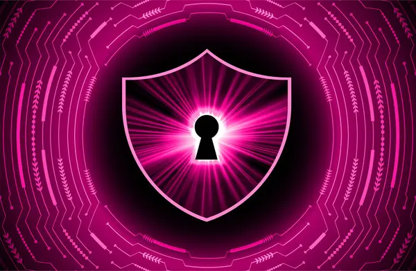 Cyber Veiligheidsconcept Met Slot — Stockvector