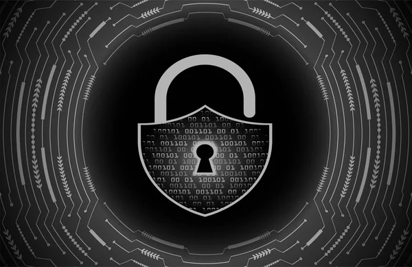 Cyber Security Concept Met Hangslot — Stockvector