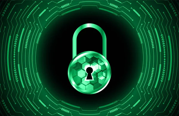 Cyber Security Koncept Med Lock — Stock vektor