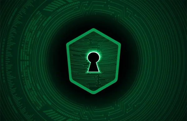 Cyber Security Concept Lock — Stock Vector