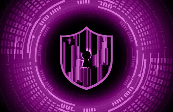 Cyber Security Concept Lock — Stock Vector