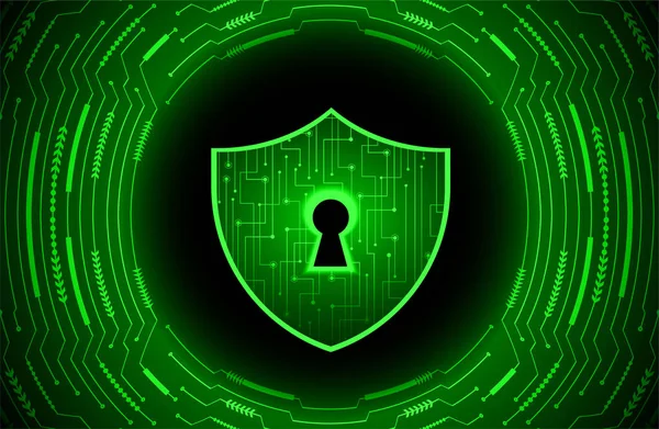 Cyber Bezpečnostní Koncepce Zámkem — Stockový vektor