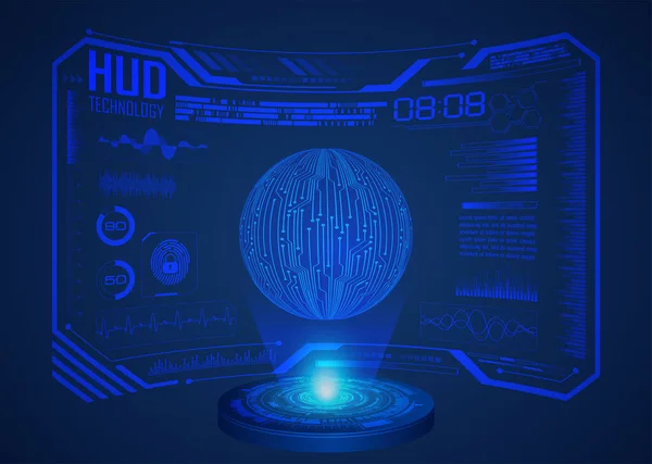 Hud Interface Hologram Futuristic Interface Hud Interface Virtual Screen Futuristic — Stock Vector