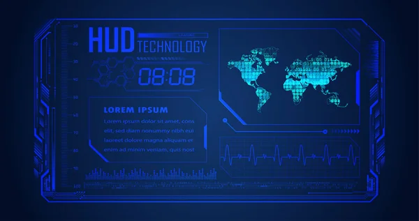 未来派Hud Ui接口 Hud接口与未来主义Hud 未来主义技术接口 矢量说明 — 图库矢量图片