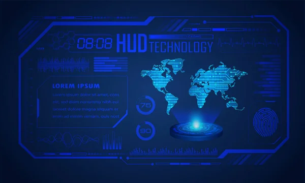 Interfaz Hud Interfaz Tecnológica Realidad Virtual Hud Futurista Interfaz Futurista — Vector de stock