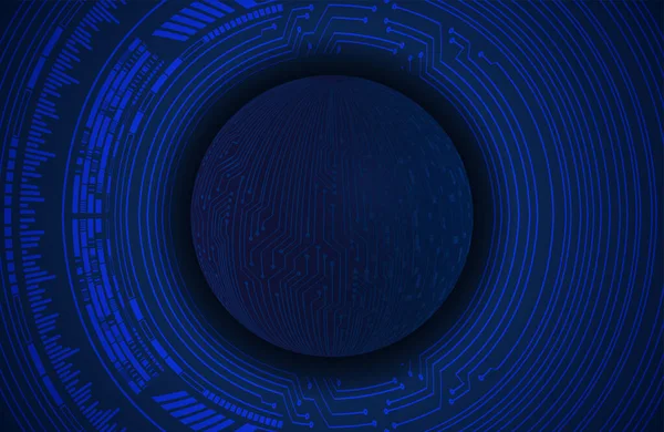 Círculo Azul Com Padrão Círculo Conceito Tecnologia Abstrata — Vetor de Stock