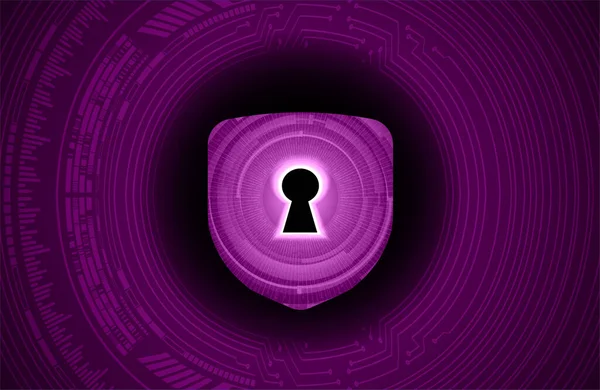 Cyber Security Concept Hangslot Icoon Digitaal Beveiligingssysteem Technologie Digitale Vector — Stockvector