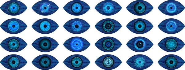 Μελλοντική Τεχνολογία Ανίχνευσης Ματιών Που Διανυσματική Απεικόνιση — Διανυσματικό Αρχείο