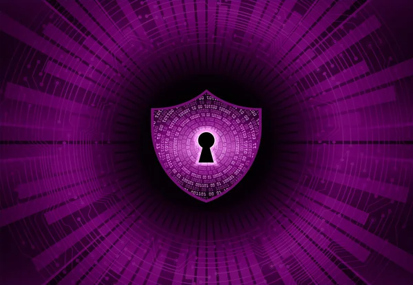 Anahtar Deliği Vektör Illüstrasyonlu Siber Güvenlik Arkaplanı — Stok Vektör
