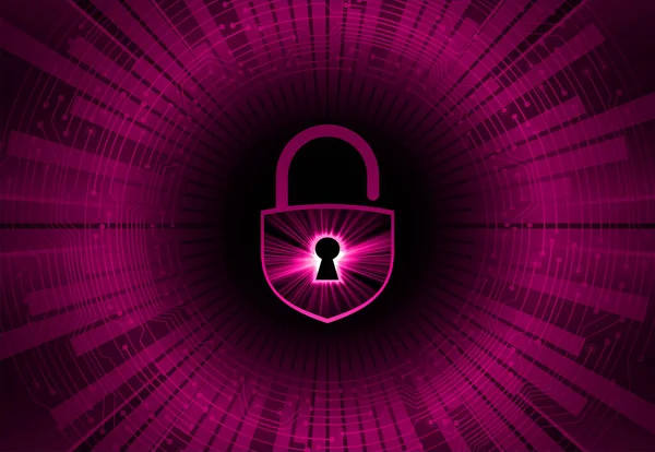 Bezpieczeństwo Cybernetyczne Ochrona Danych Ochrona Informacji Szyfrowanie Tło Wektorowe Kłódką — Wektor stockowy