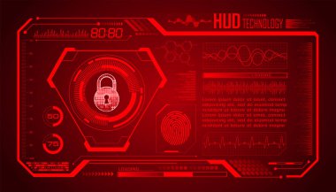 Soyut elementler ve vektörlerle geleceksel teknoloji hud arayüzü