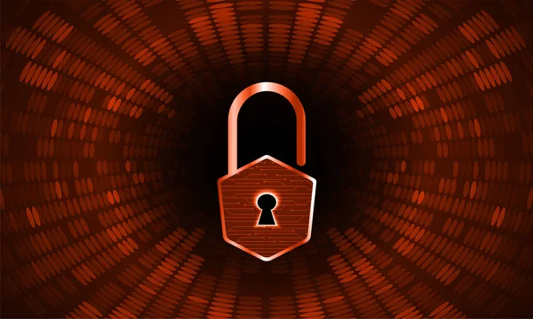 Κλειδαριά Δυαδικό Κωδικό Έννοια Ασφάλειας Στον Κυβερνοχώρο Ασφάλεια Δεδομένων Εικονογράφηση — Διανυσματικό Αρχείο