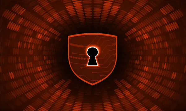 Fundo Conceito Proteção Dados Segurança Cibernética Ilustração Vetorial — Vetor de Stock