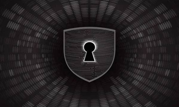 サイバーセキュリティデータ保護コンセプトの背景 ベクトルイラスト — ストックベクタ