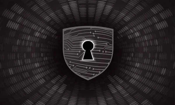 Cybersécurité Concept Protection Des Données Fond Illustration Vectorielle — Image vectorielle