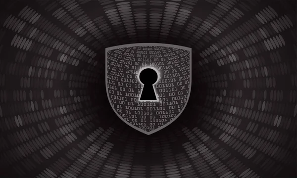 サイバーセキュリティデータ保護コンセプトの背景 ベクトルイラスト — ストックベクタ