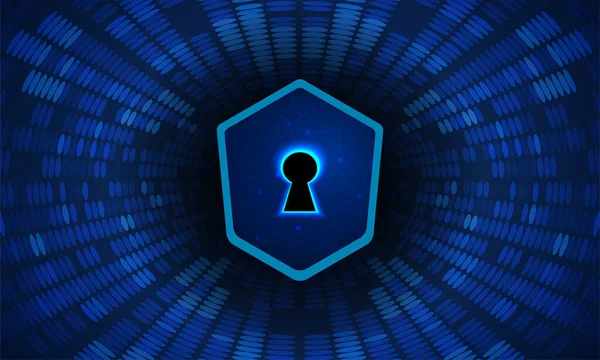Fundo Conceito Proteção Dados Segurança Cibernética Ilustração Vetorial —  Vetores de Stock