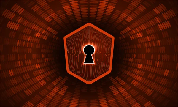 Arka Planda Asma Kilit Siber Güvenlik — Stok Vektör