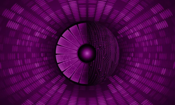 Oeil Technologie Cybercircuit Concept Technologique Contexte — Image vectorielle