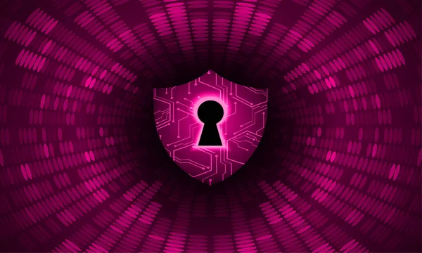 Cyber Security Concept Achtergrond Met Slot Gat — Stockvector