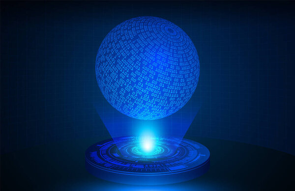 abstract background with futuristic sphere. technology concept