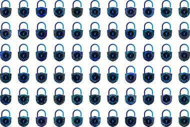 Soyut asma kilitler. güvenlik arkaplanı