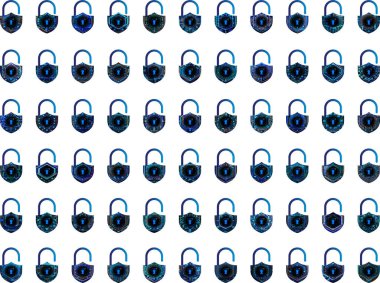 Soyut asma kilitler. güvenlik arkaplanı