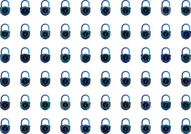 Soyut asma kilitler. güvenlik arkaplanı